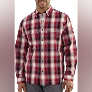 Carhartt - Men's 102214 Fort Plaid Long Sleeve Shirt - Size M